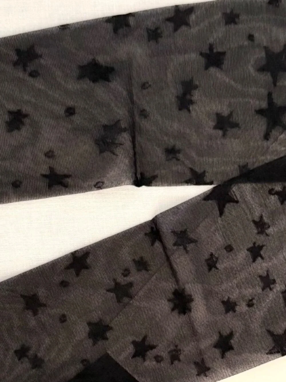 Black Star Sheer Tights One Size Theater Dance Mesh Polka Dot Hosiery